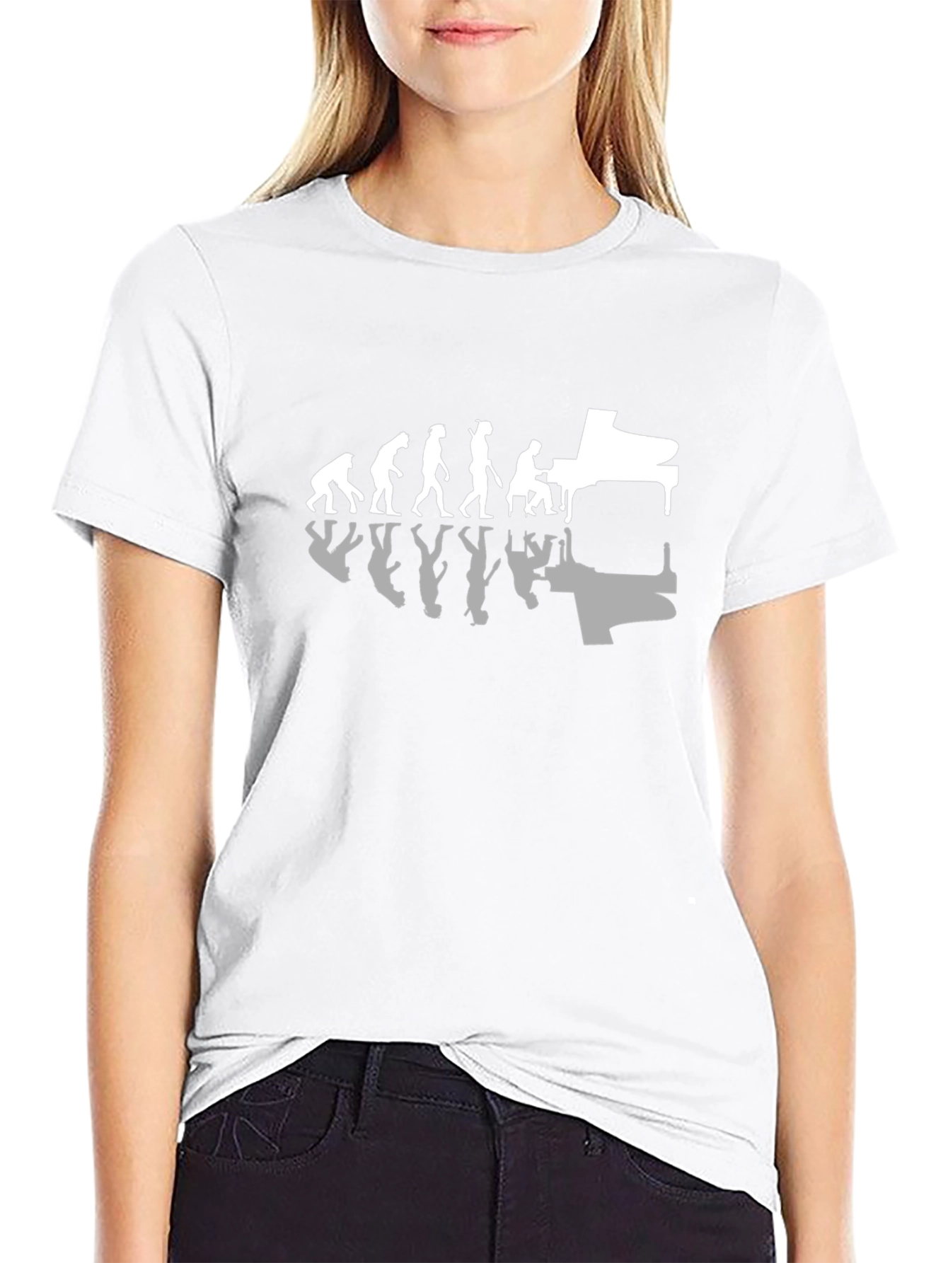 Evolution of Music T-Shirt - Piano Player