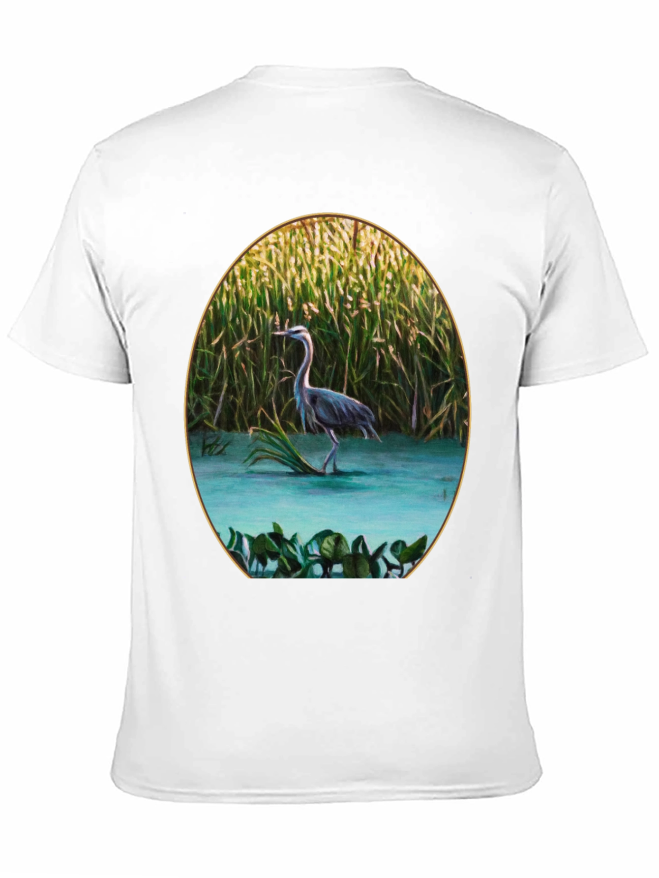 Heron in Marsh Graphic Tee - Black