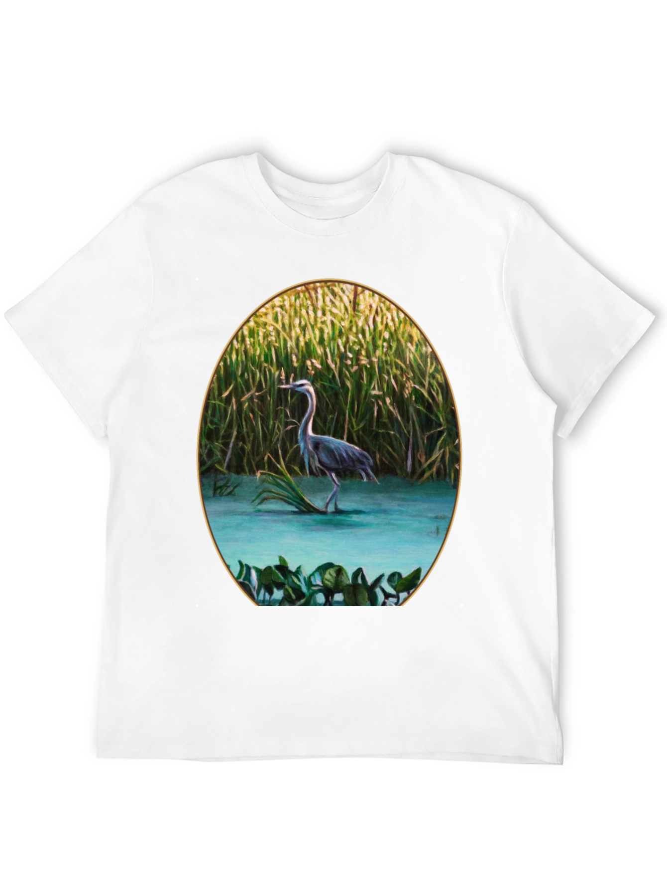 Heron in Marsh Graphic Tee - Black