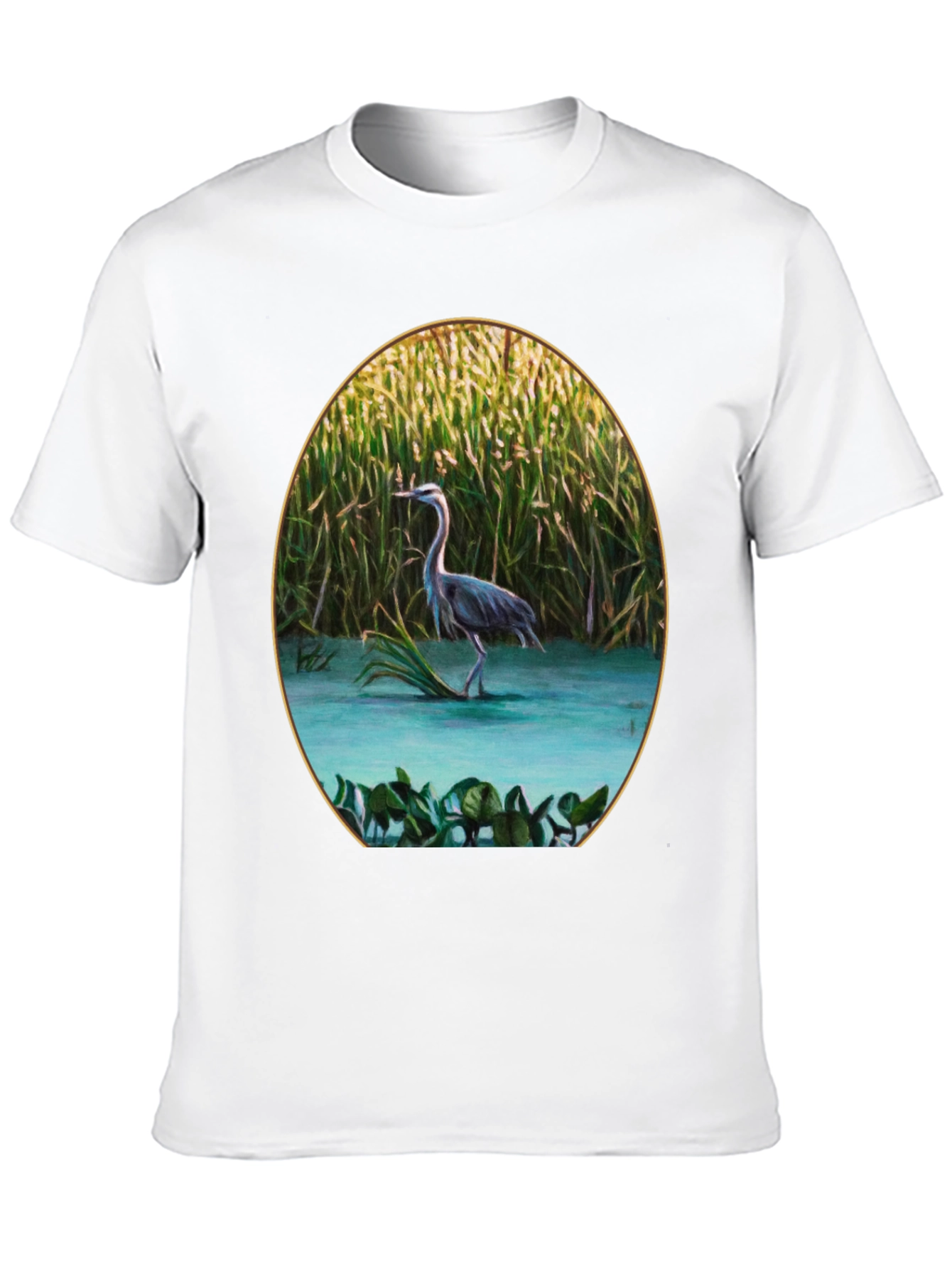 Heron in Marsh Graphic Tee - Black
