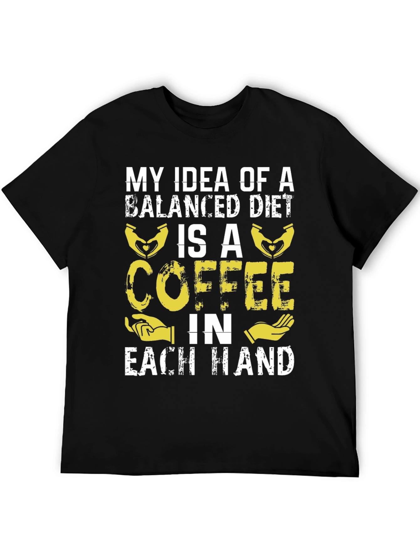 Coffee Balanced Diet T-Shirt Funny Graphic Tee