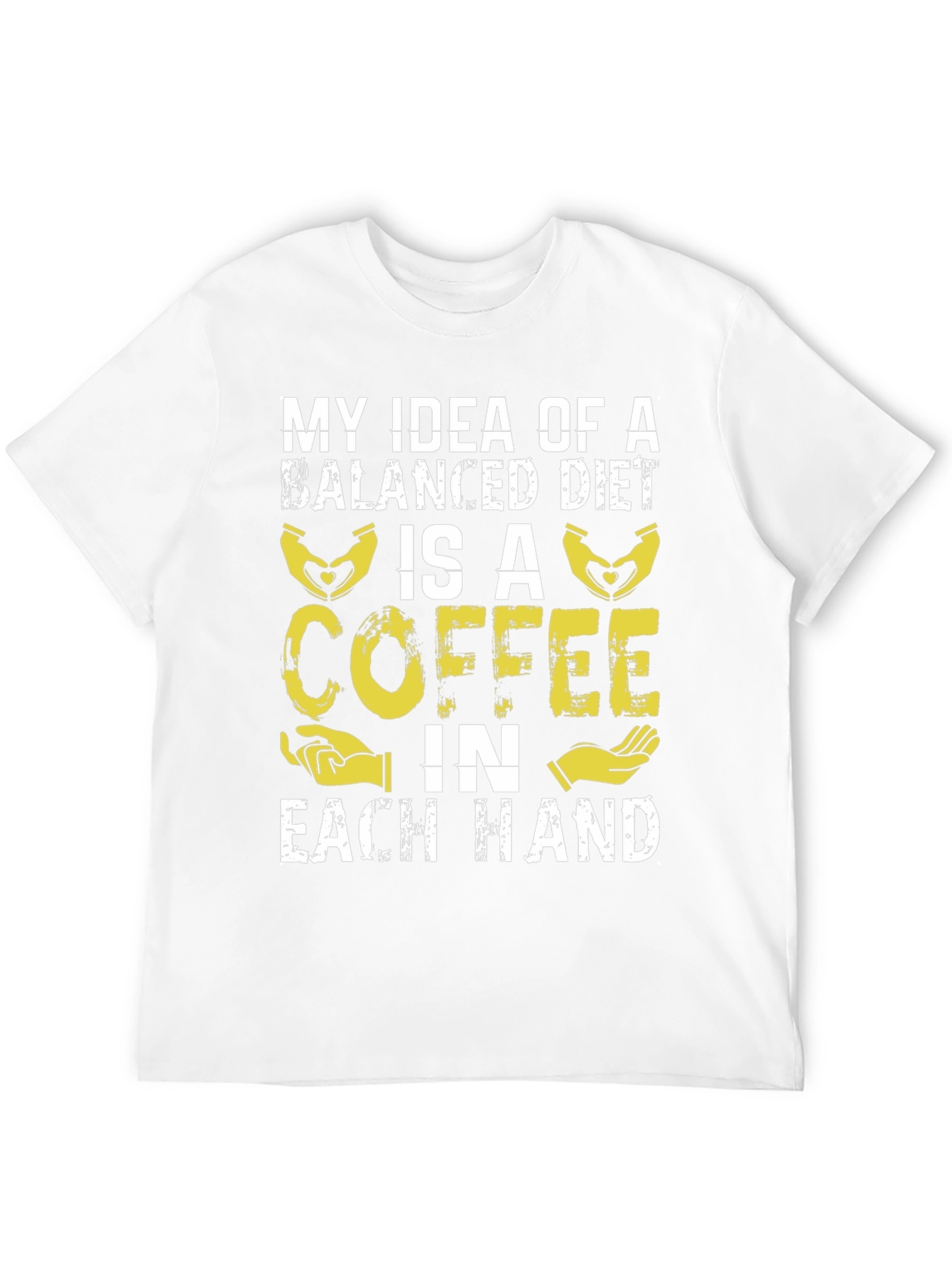 Coffee Balanced Diet T-Shirt Funny Graphic Tee