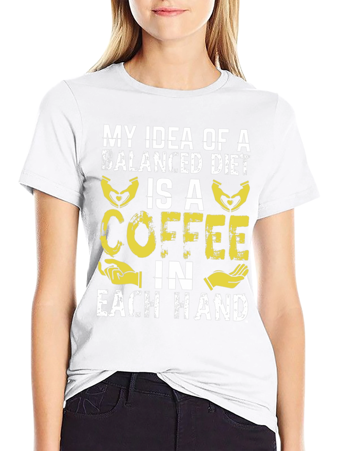 Coffee Balanced Diet T-Shirt Funny Graphic Tee