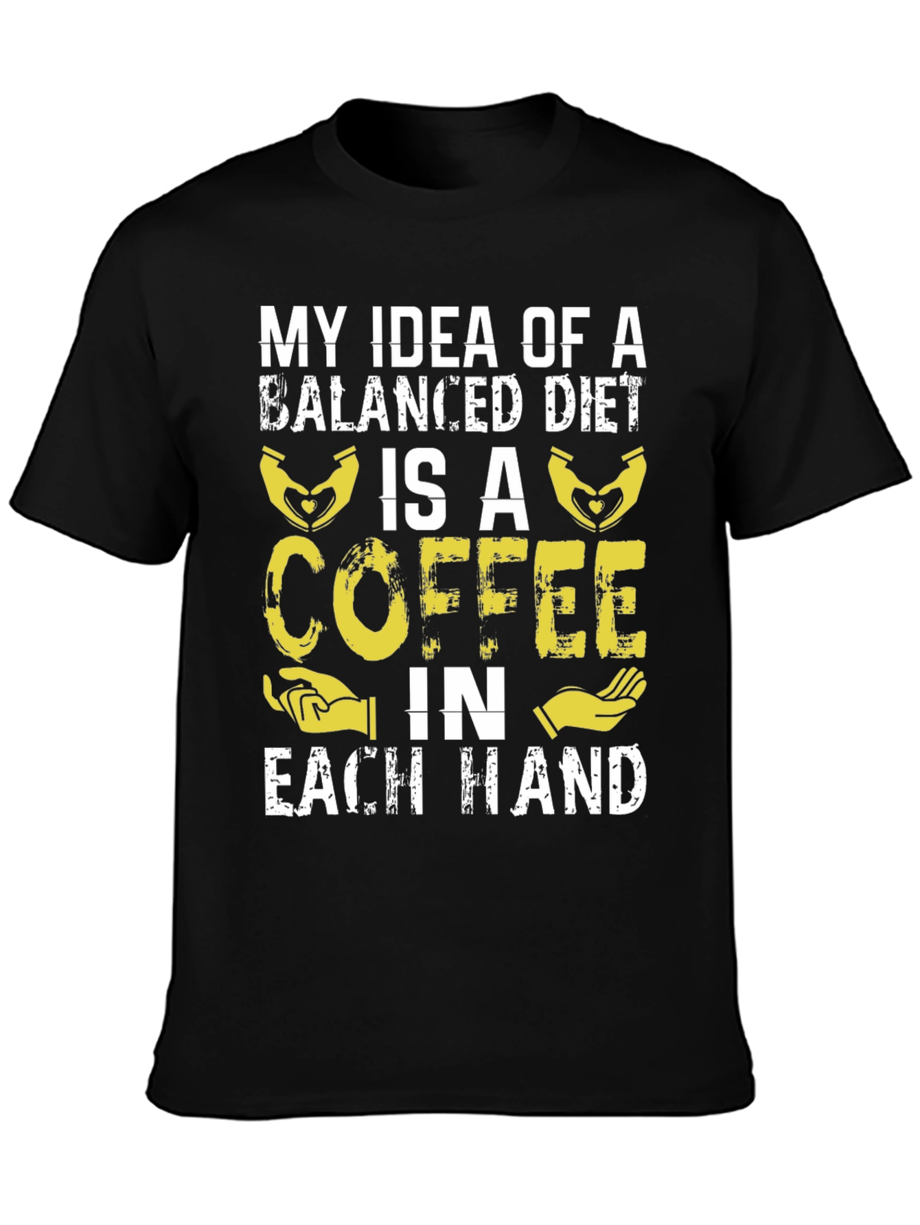Coffee Balanced Diet T-Shirt Funny Graphic Tee