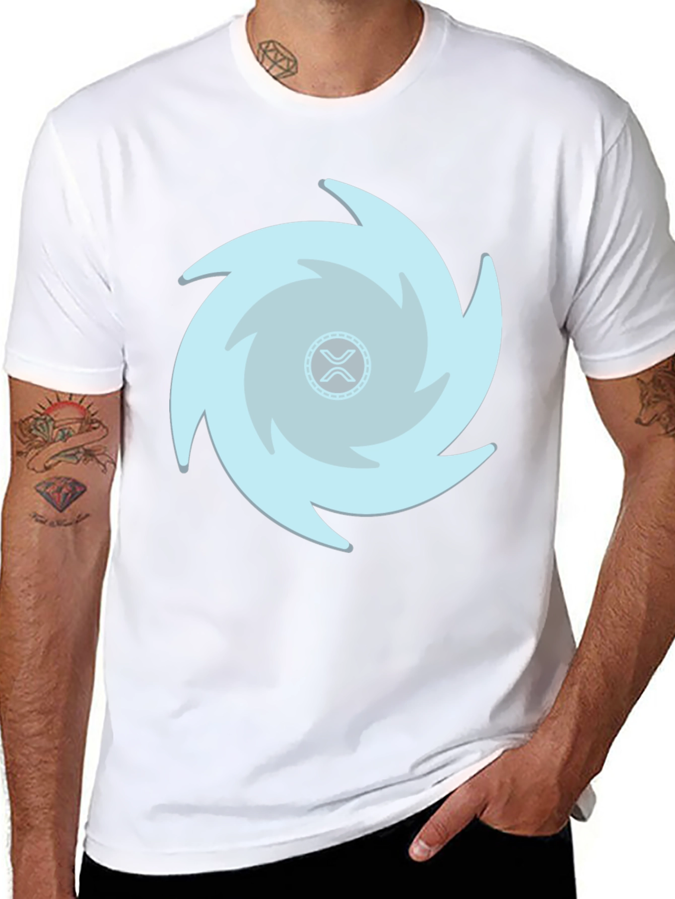 Crypto Ripple Whirlwind Black T-Shirt