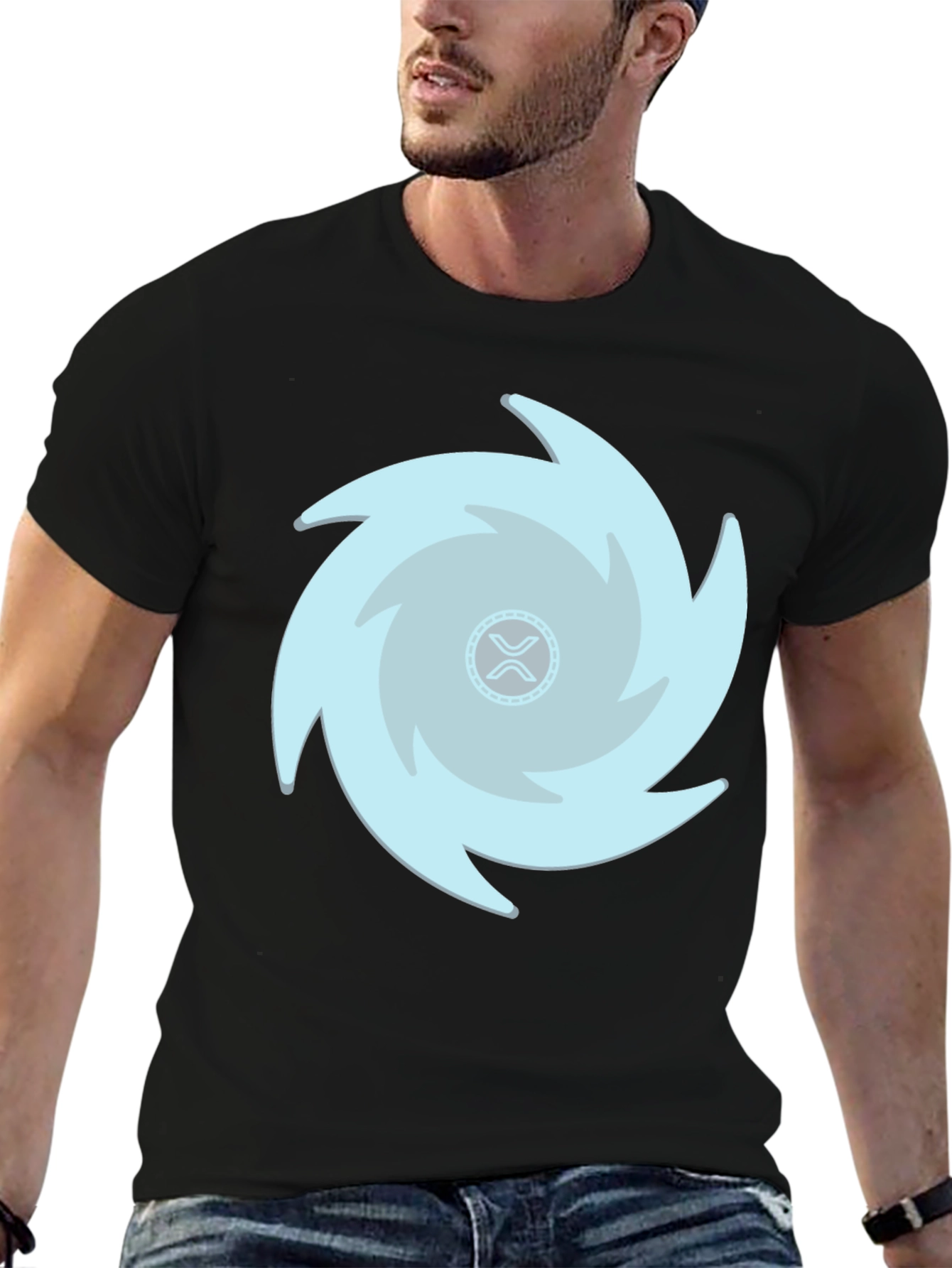 Crypto Ripple Whirlwind Black T-Shirt