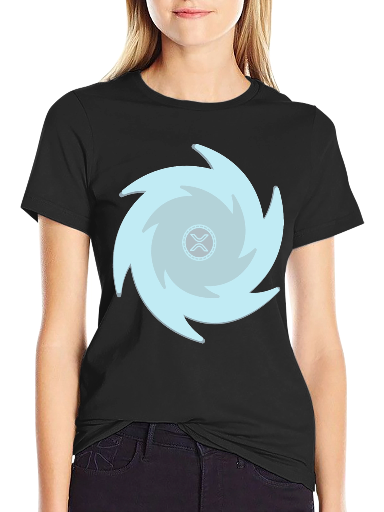Crypto Ripple Whirlwind Black T-Shirt