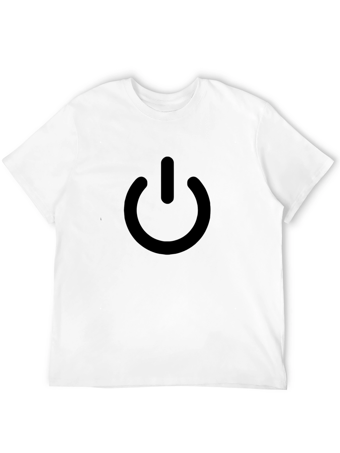 Power Button Graphic T-Shirt - Stylish Black Tee