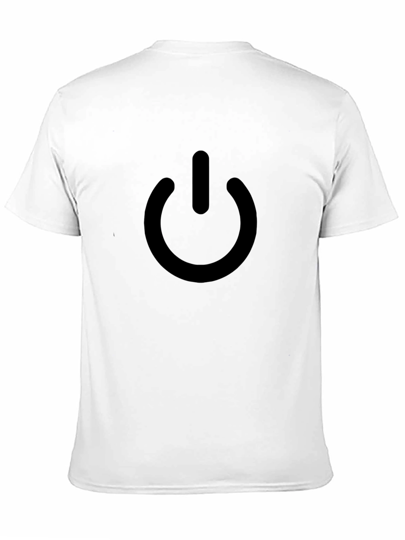 Power Button Graphic T-Shirt - Stylish Black Tee