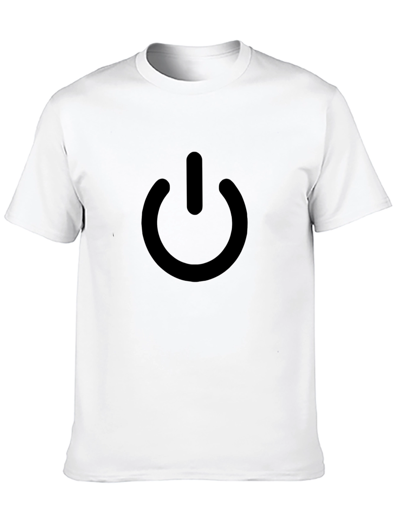 Power Button Graphic T-Shirt - Stylish Black Tee