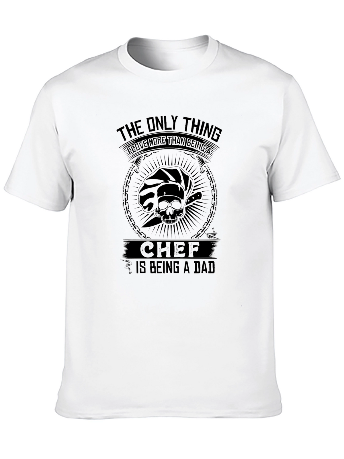 Chef Dad T-Shirt - Skull & Knife Design