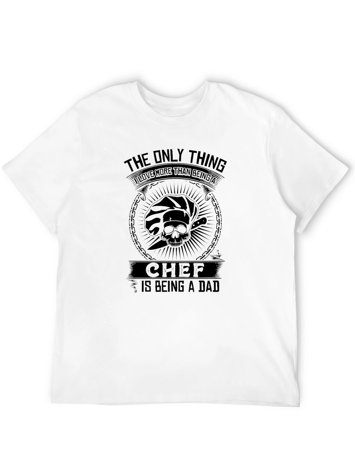 Chef Dad T-Shirt - Skull & Knife Design