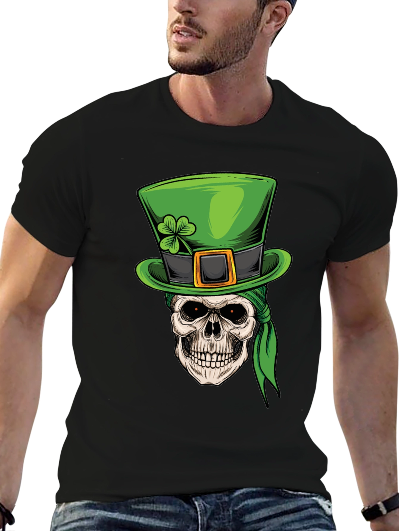 St. Patricks Day Skull T-Shirt