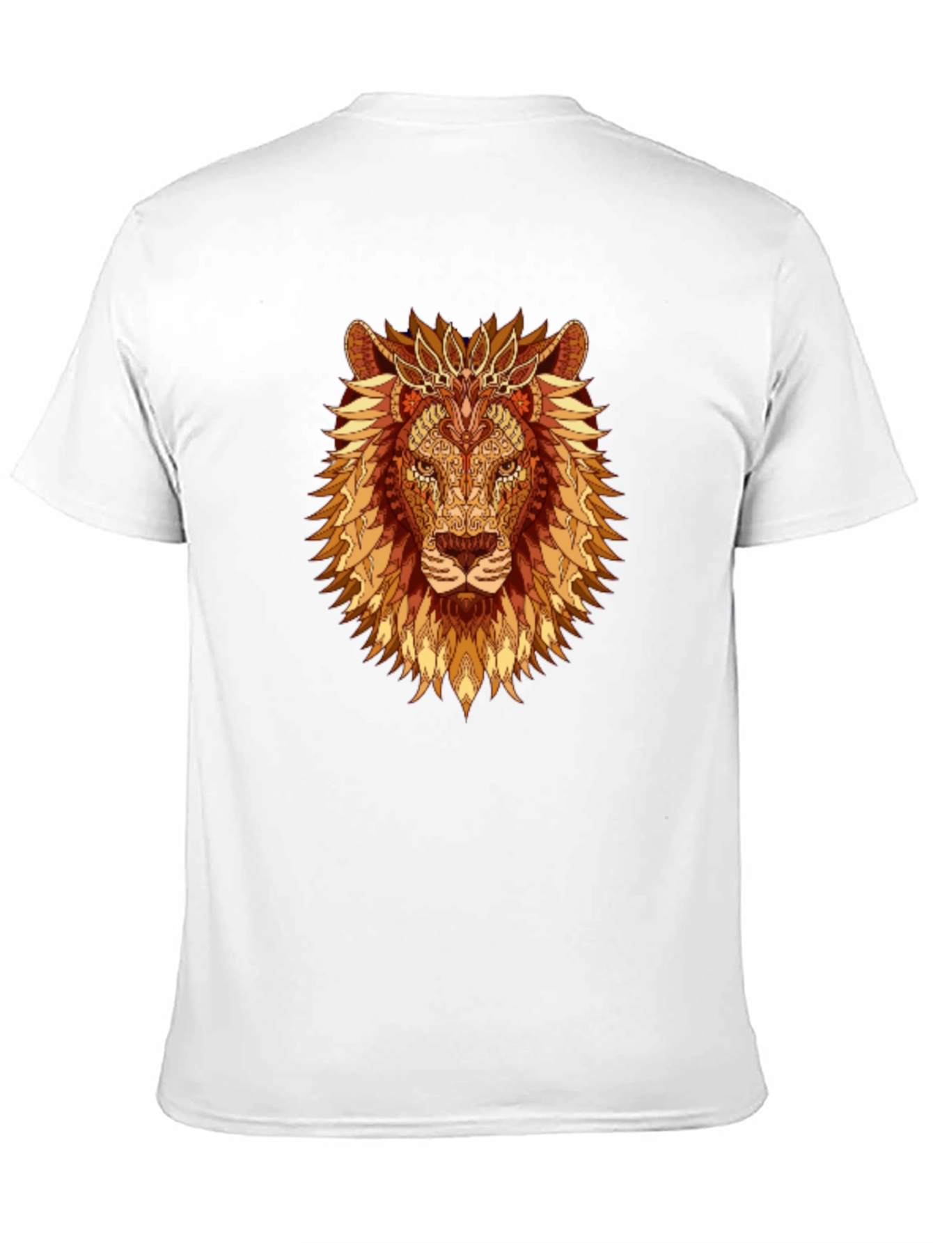 Lion Graphic Print T-Shirt - Mens Black Tee