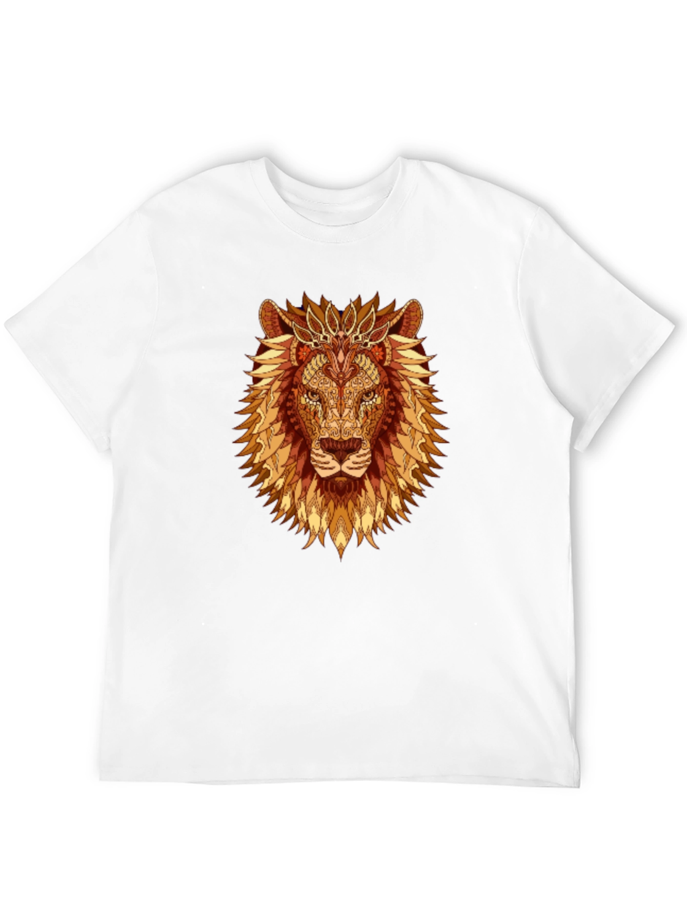 Lion Graphic Print T-Shirt - Mens Black Tee