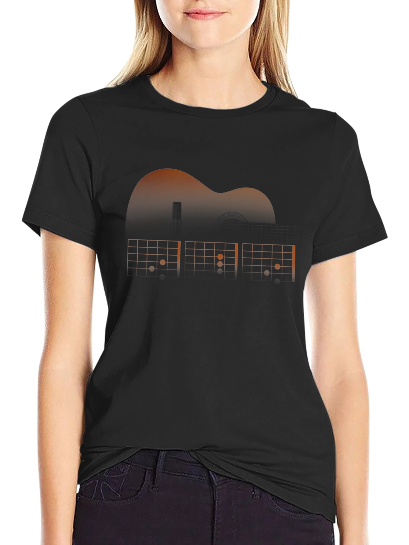 Guitar Chord Graphic Print T-Shirt
