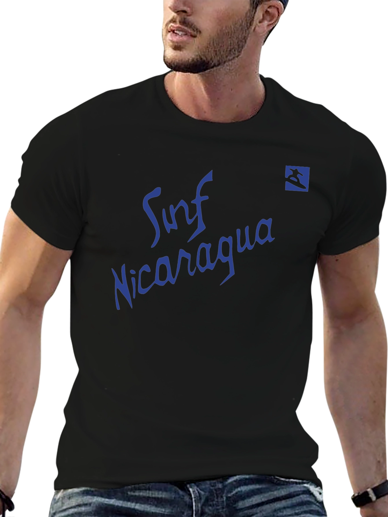 Surf Nicaragua Black T-Shirt