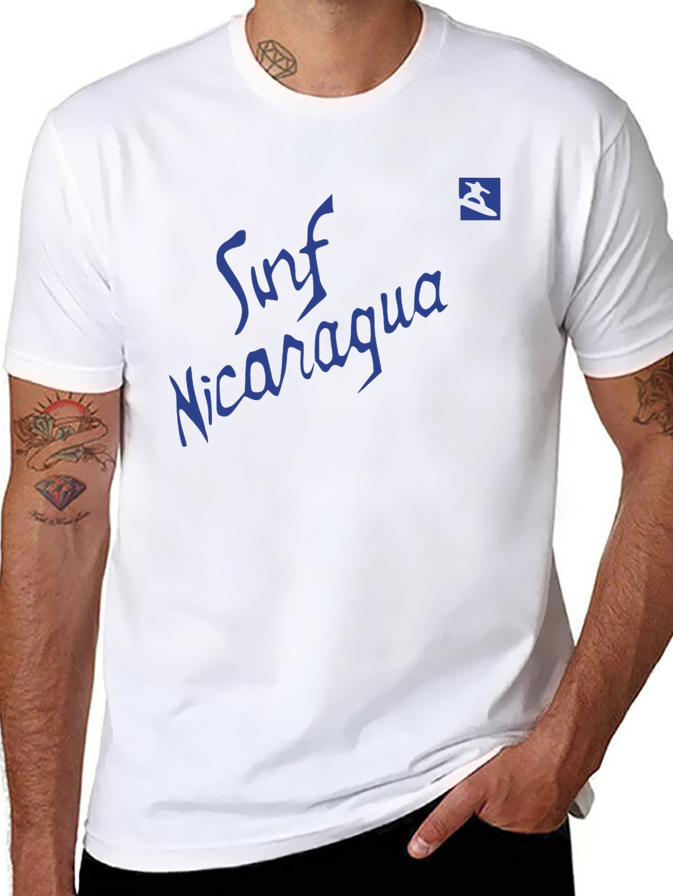 Surf Nicaragua Black T-Shirt