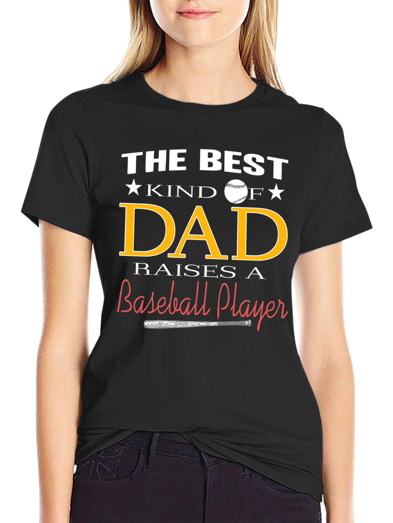Best Kind of Dad Baseball Player T-Shirt