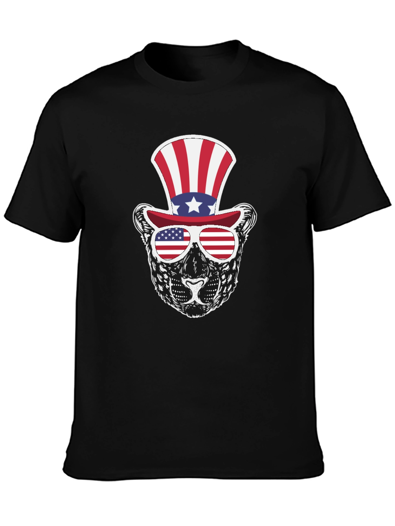 Patriotic Panther T-Shirt: American Flag Style