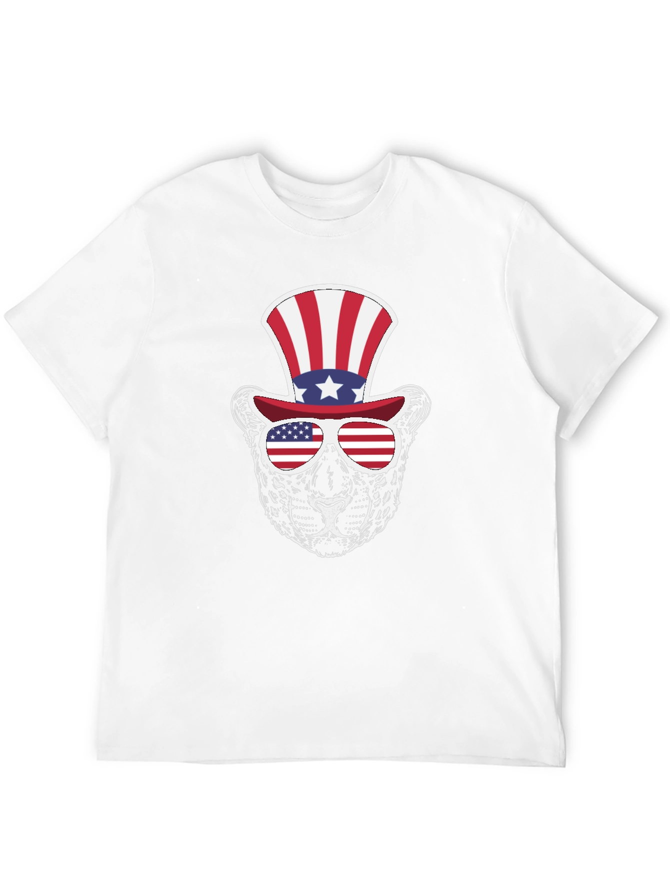 Patriotic Panther T-Shirt: American Flag Style