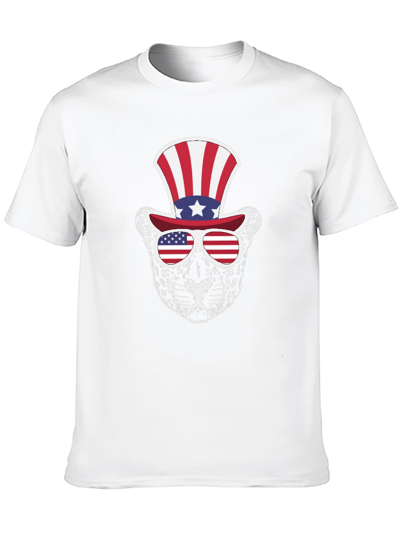 Patriotic Panther T-Shirt: American Flag Style