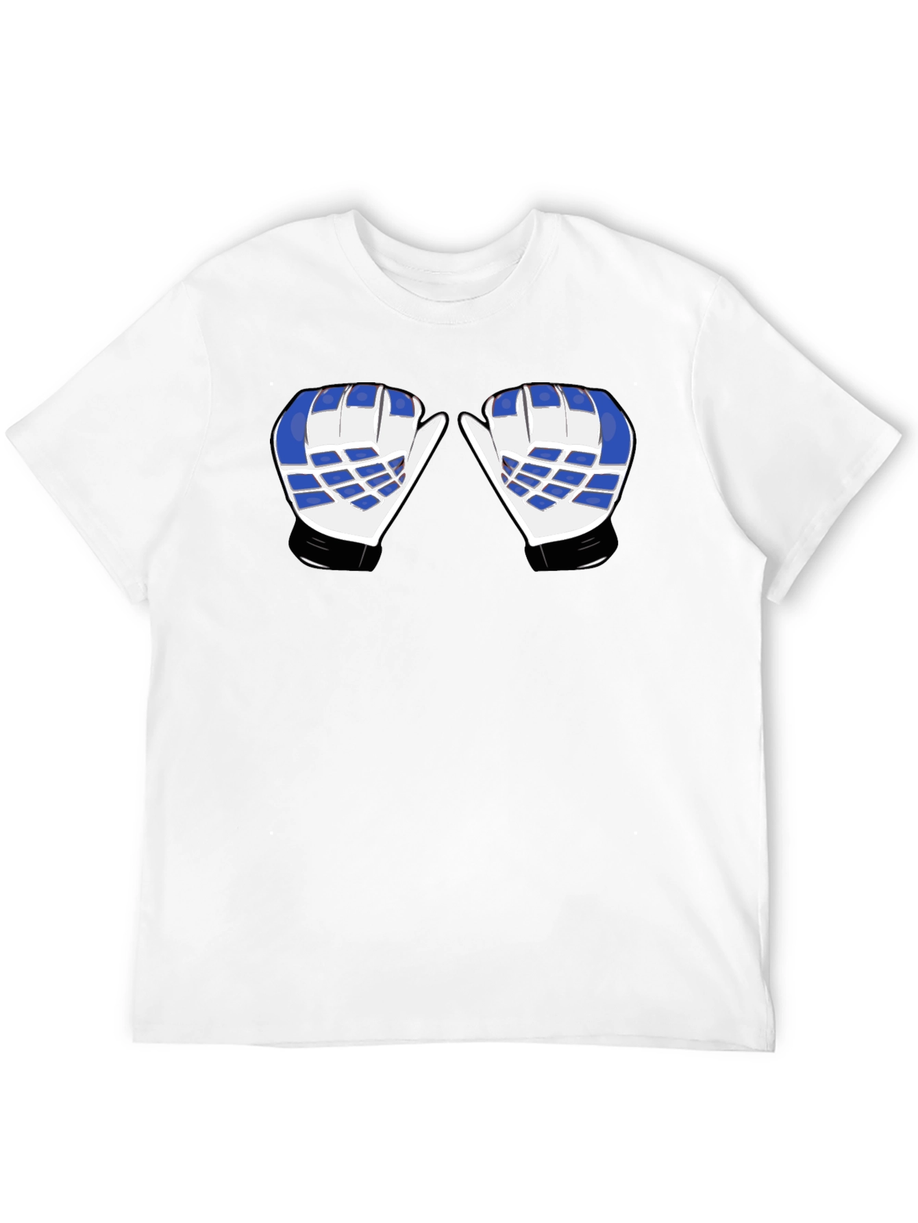 Hockey Goalie Mittens Graphic Tee - Black Cotton