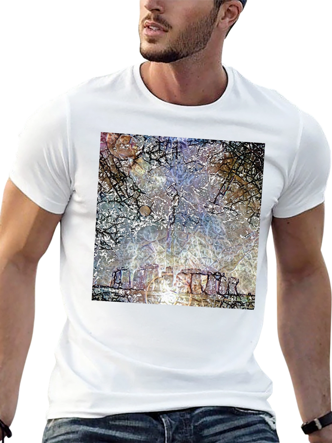 Stonehenge Graphic Tee - Mystical Mens Black T-Shirt