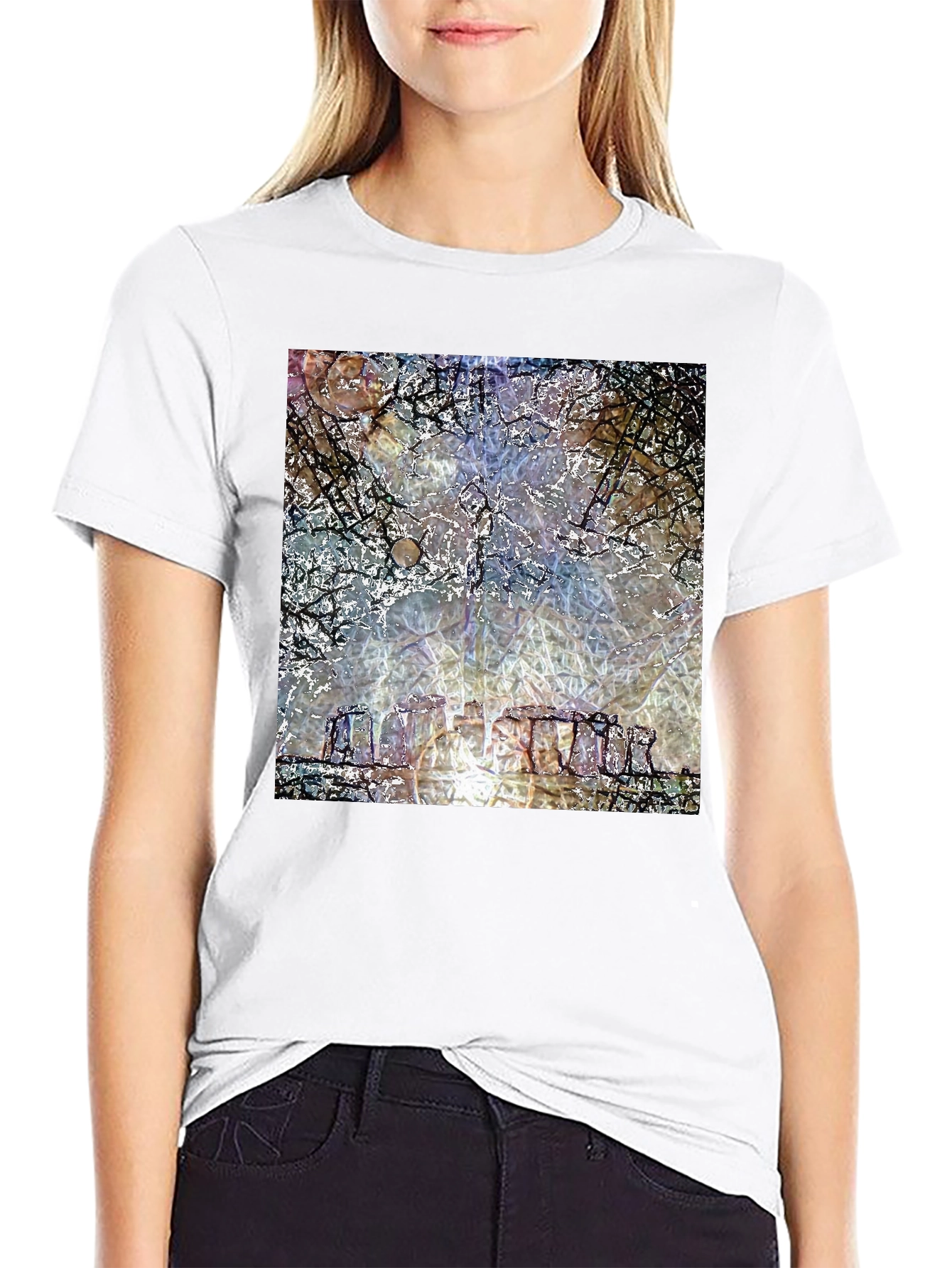 Stonehenge Graphic Tee - Mystical Mens Black T-Shirt