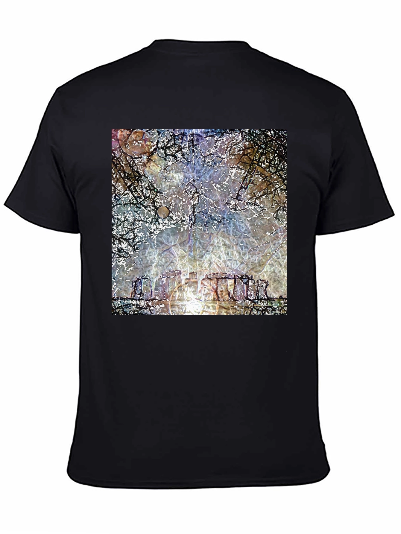 Stonehenge Graphic Tee - Mystical Mens Black T-Shirt