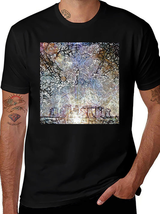 Stonehenge Graphic Tee - Mystical Mens Black T-Shirt