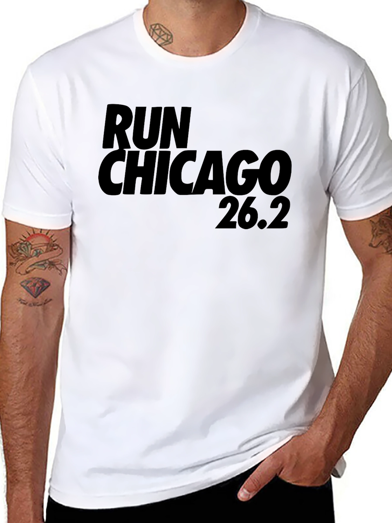 Run Chicago 26.2 Marathon T-Shirt - Black