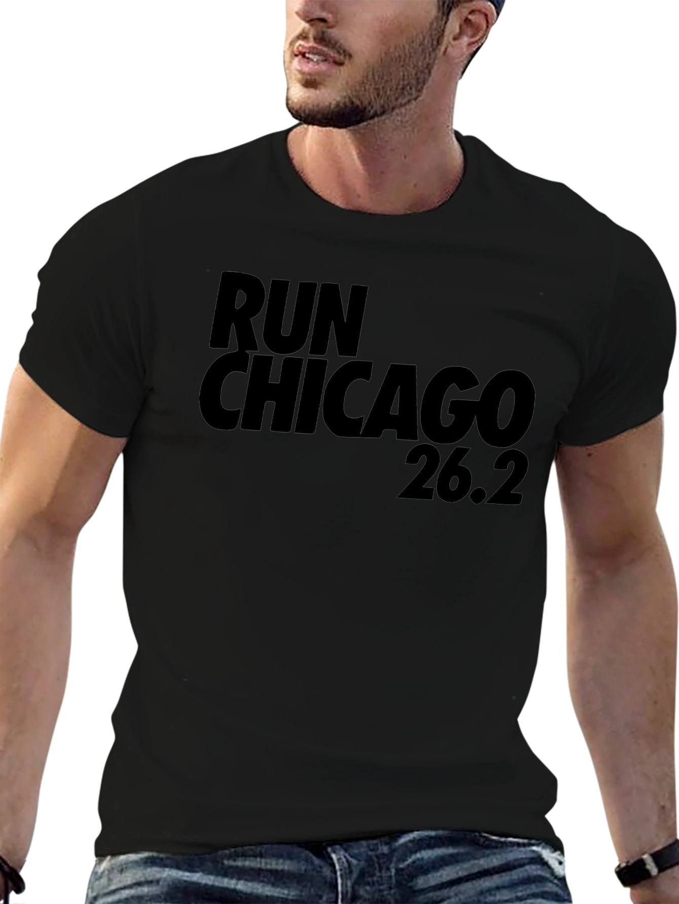Run Chicago 26.2 Marathon T-Shirt - Black