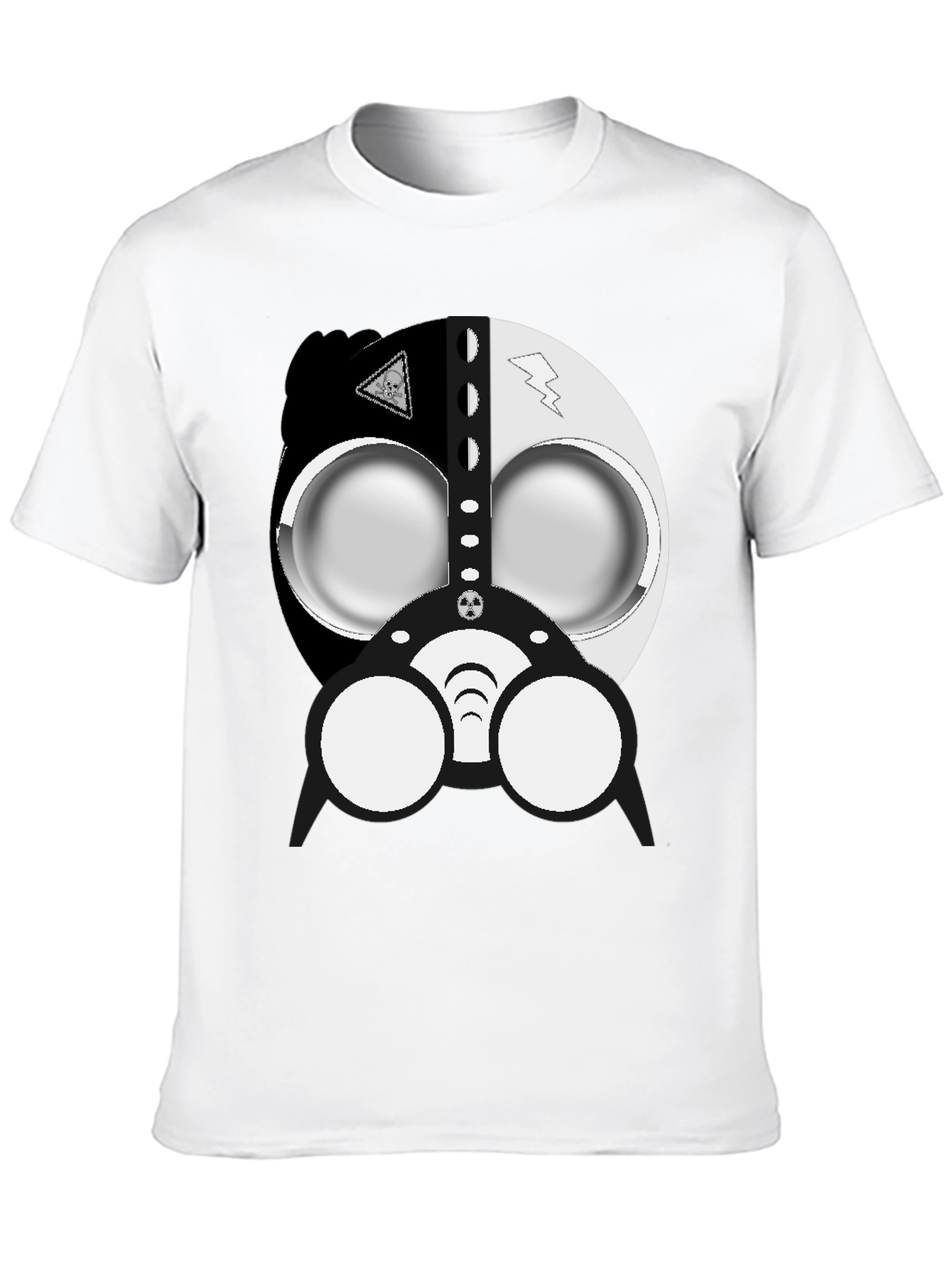 Cool Gas Mask Graphic Black T-Shirt