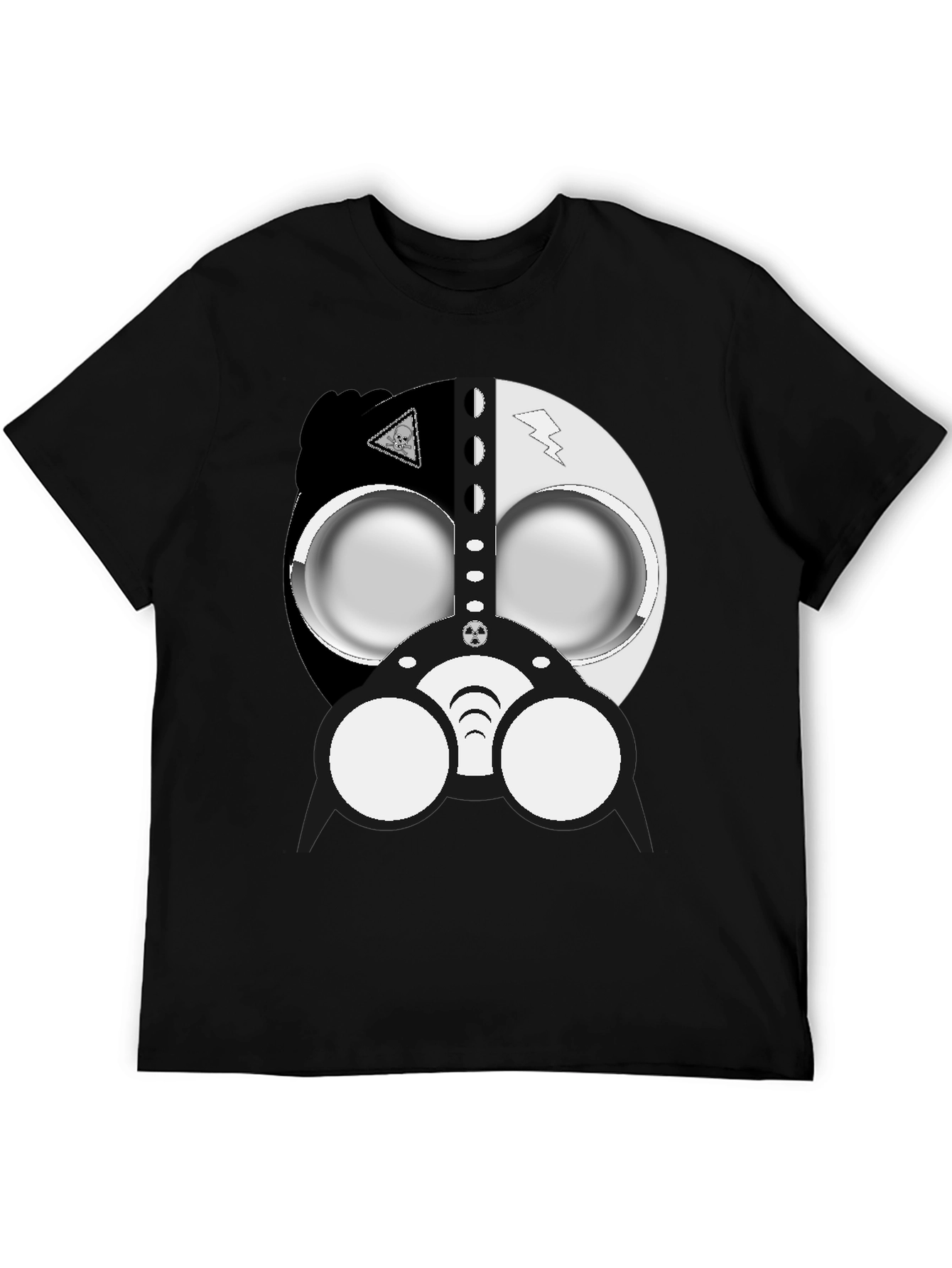 Cool Gas Mask Graphic Black T-Shirt