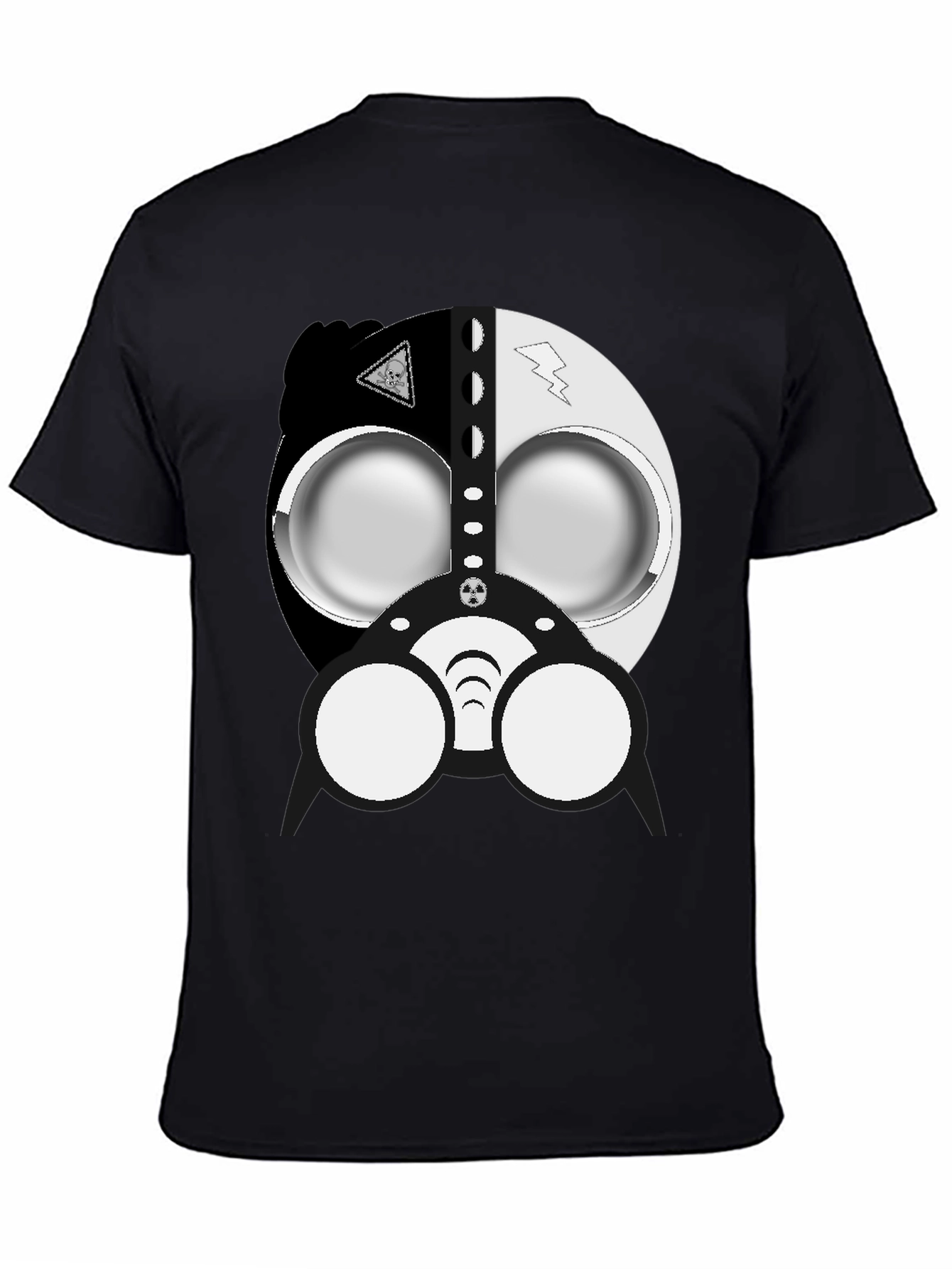 Cool Gas Mask Graphic Black T-Shirt
