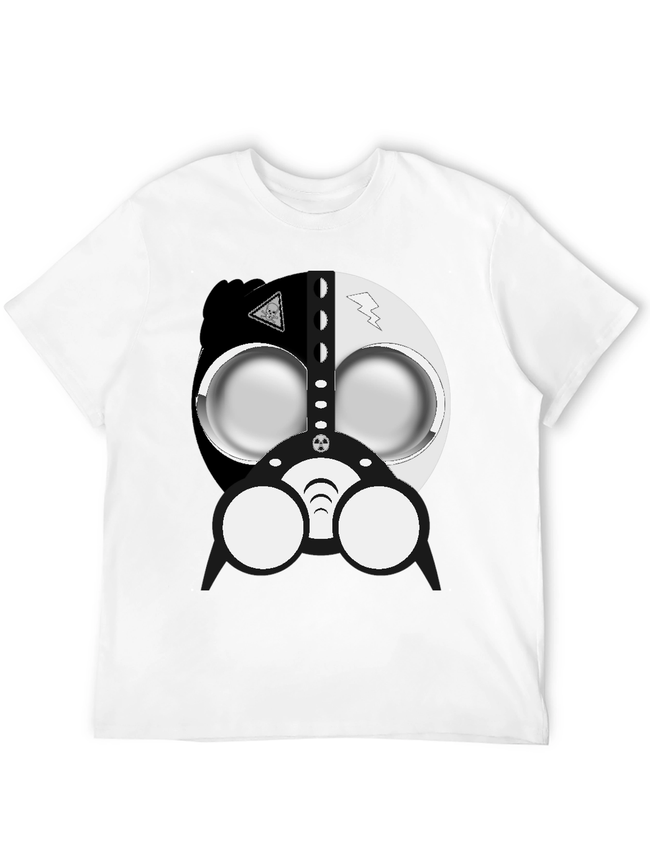 Cool Gas Mask Graphic Black T-Shirt