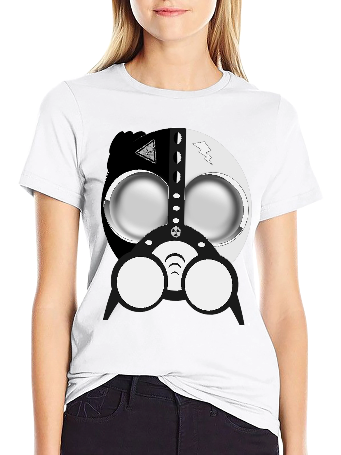 Cool Gas Mask Graphic Black T-Shirt