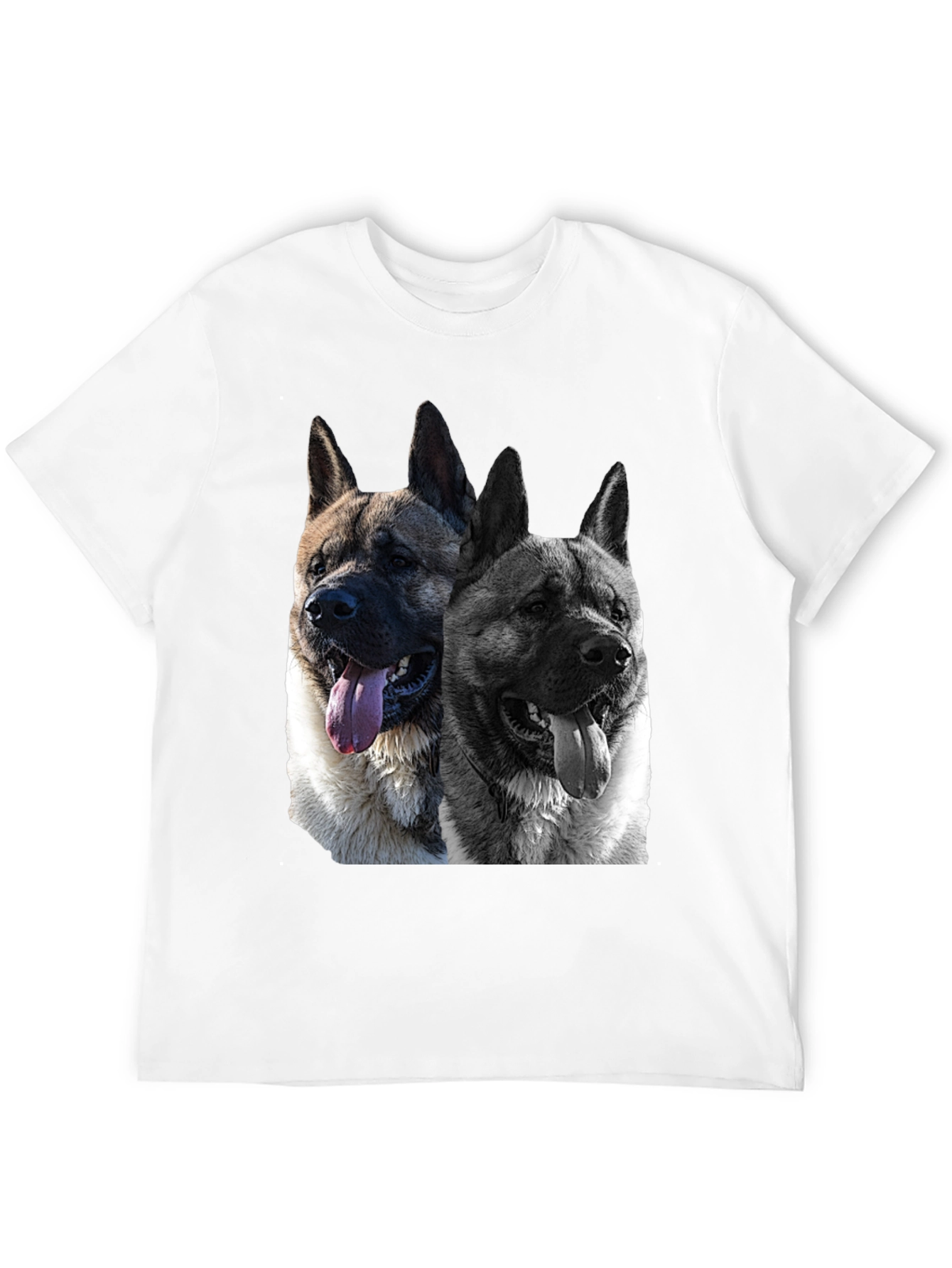 Akita Dog Graphic Black T-Shirt