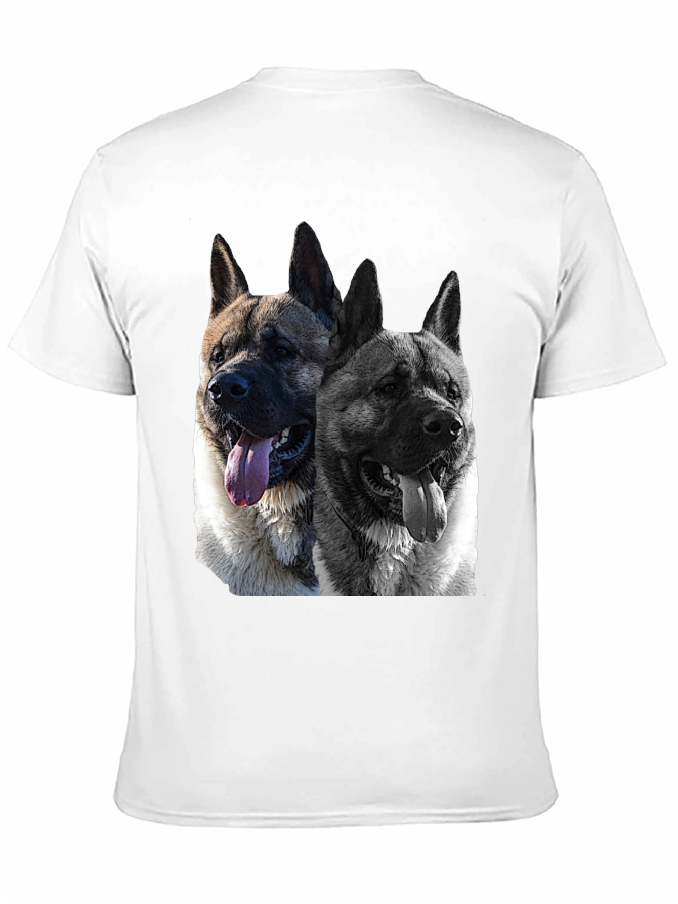 Akita Dog Graphic Black T-Shirt