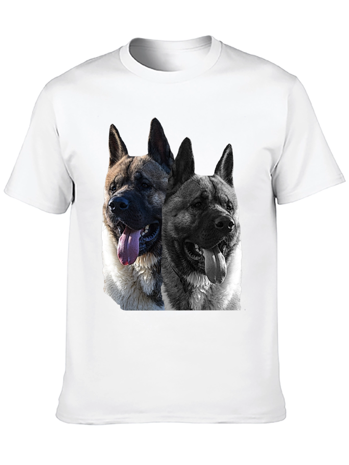 Akita Dog Graphic Black T-Shirt