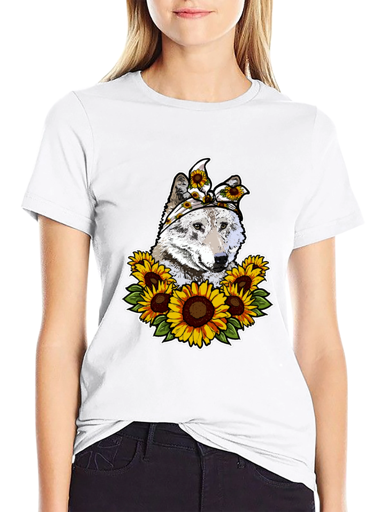 Wolf Sunflower T-Shirt
