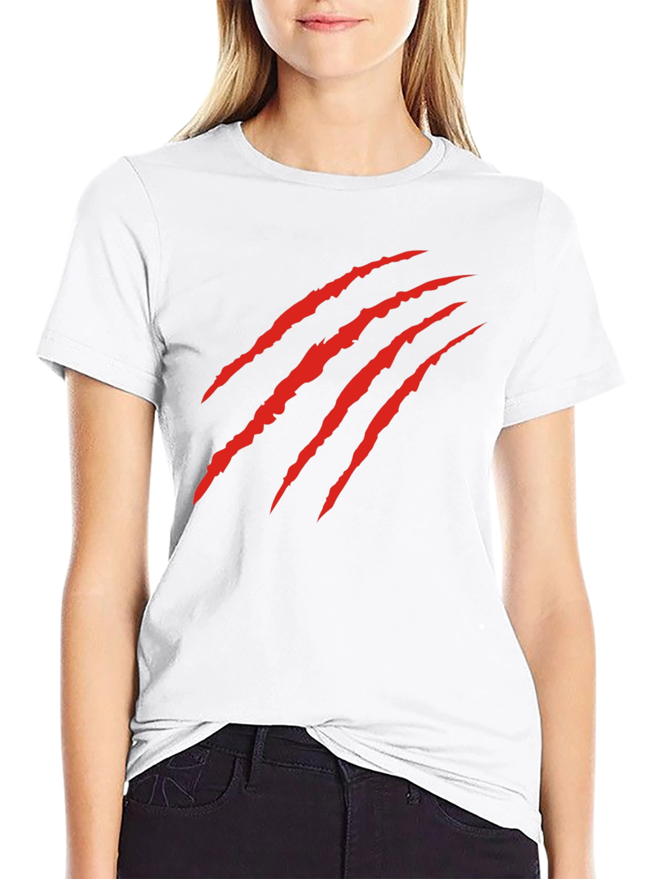Claw Mark Graphic T-Shirt - Bold Statement Tee