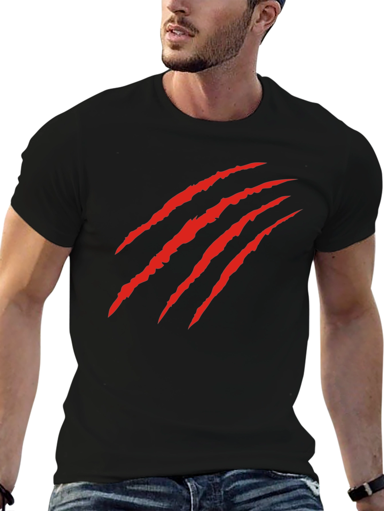 Claw Mark Graphic T-Shirt - Bold Statement Tee