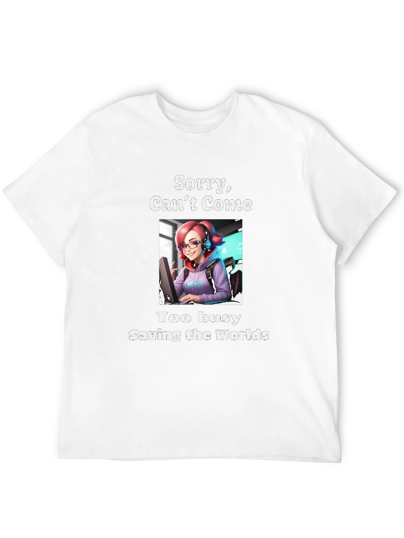 Gamer Girl T-Shirt - Saving Worlds!