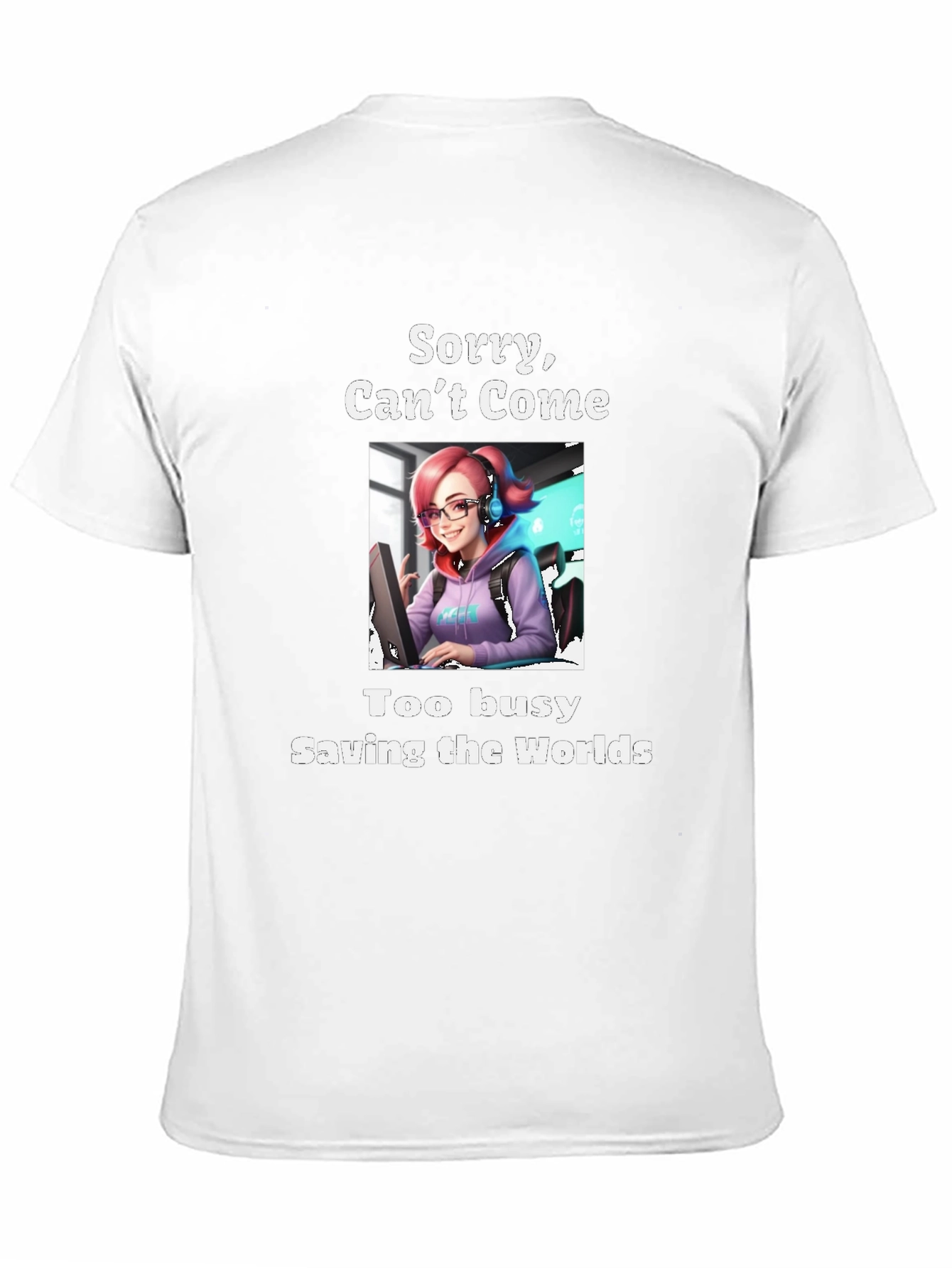 Gamer Girl T-Shirt - Saving Worlds!