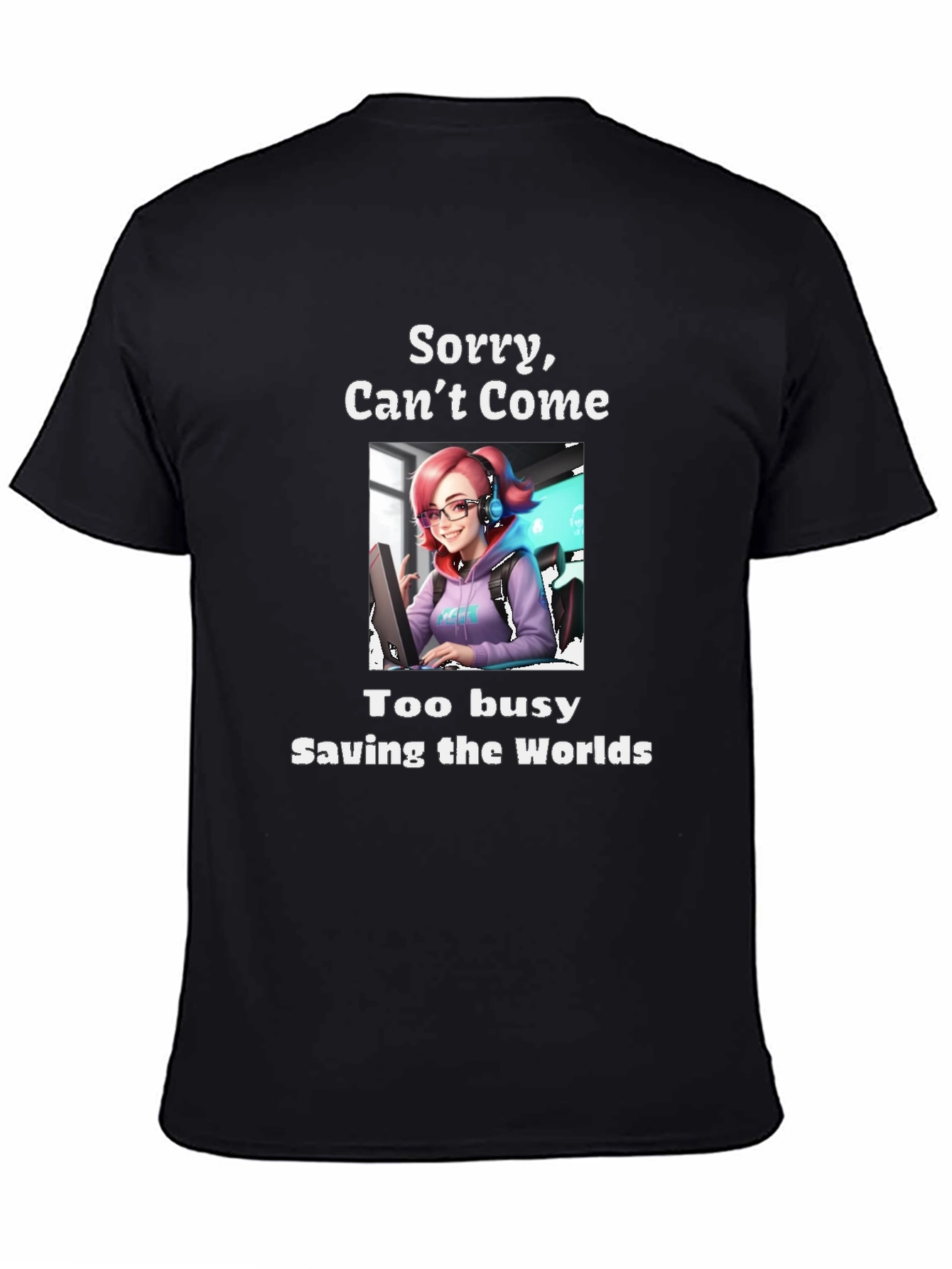 Gamer Girl T-Shirt - Saving Worlds!