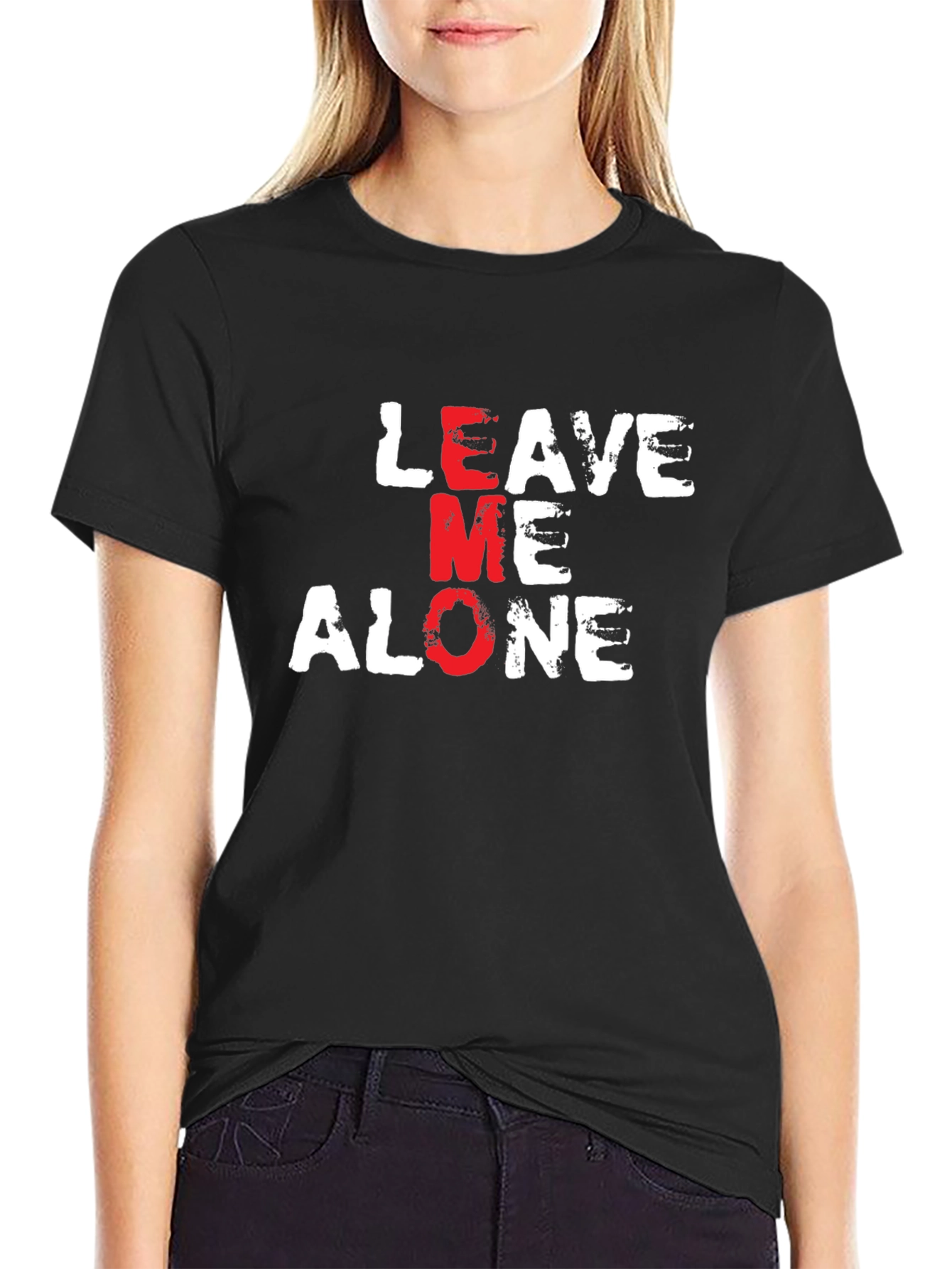 Leave Me Alone Graphic T-Shirt Black