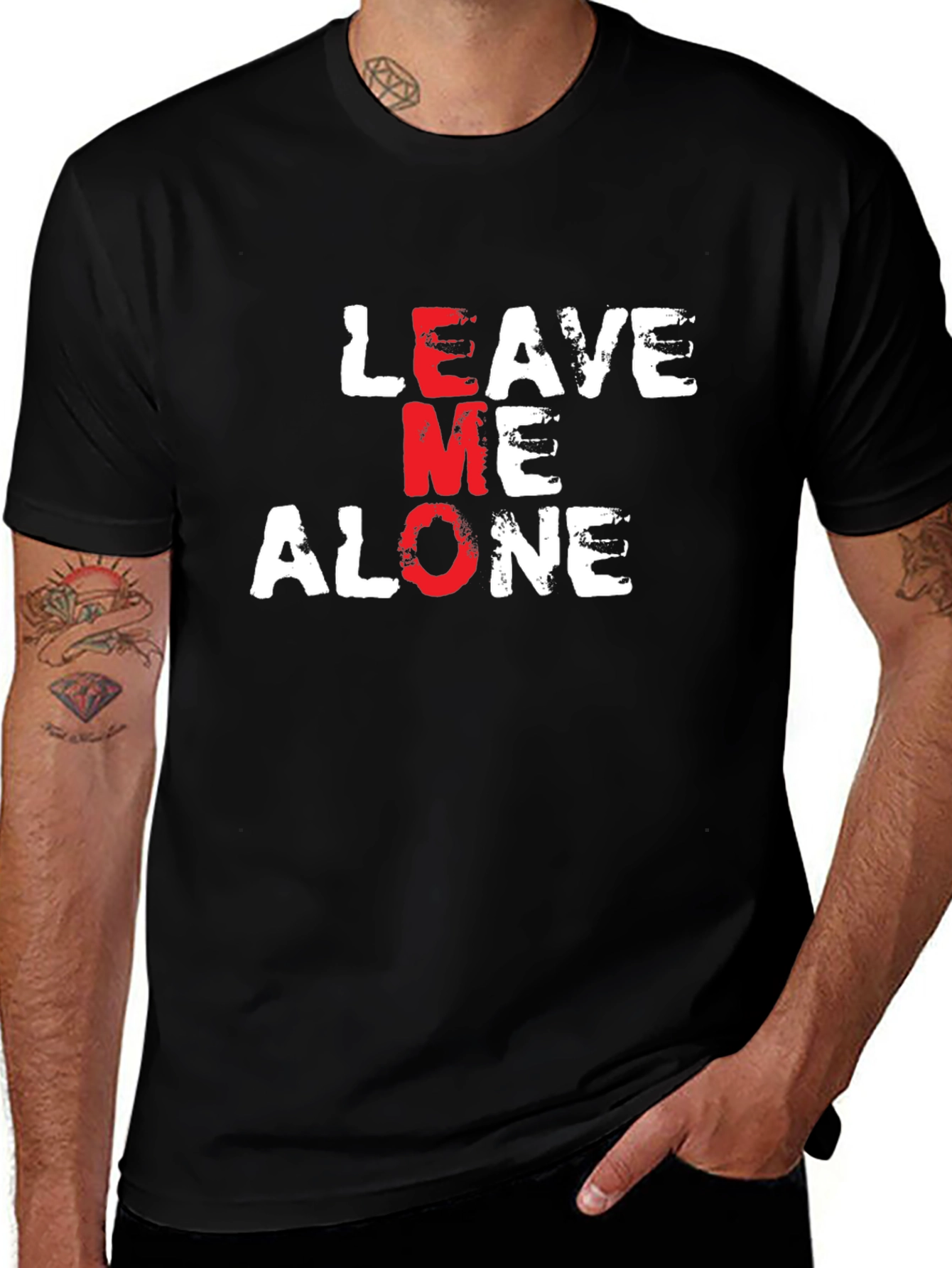 Leave Me Alone Graphic T-Shirt Black