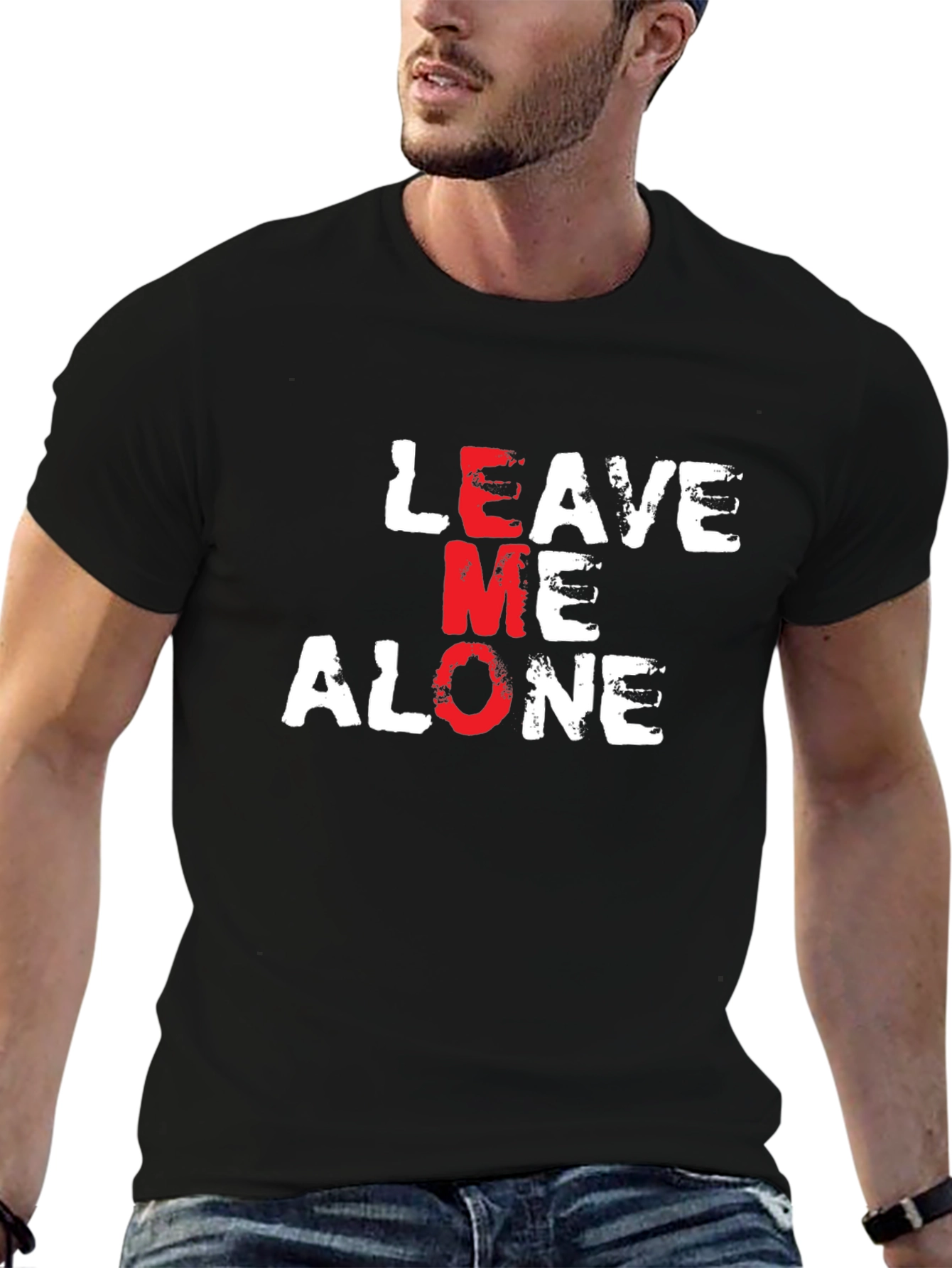 Leave Me Alone Graphic T-Shirt Black